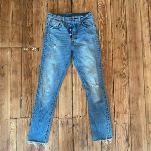 Levi’s wedgie straight cut jeans.